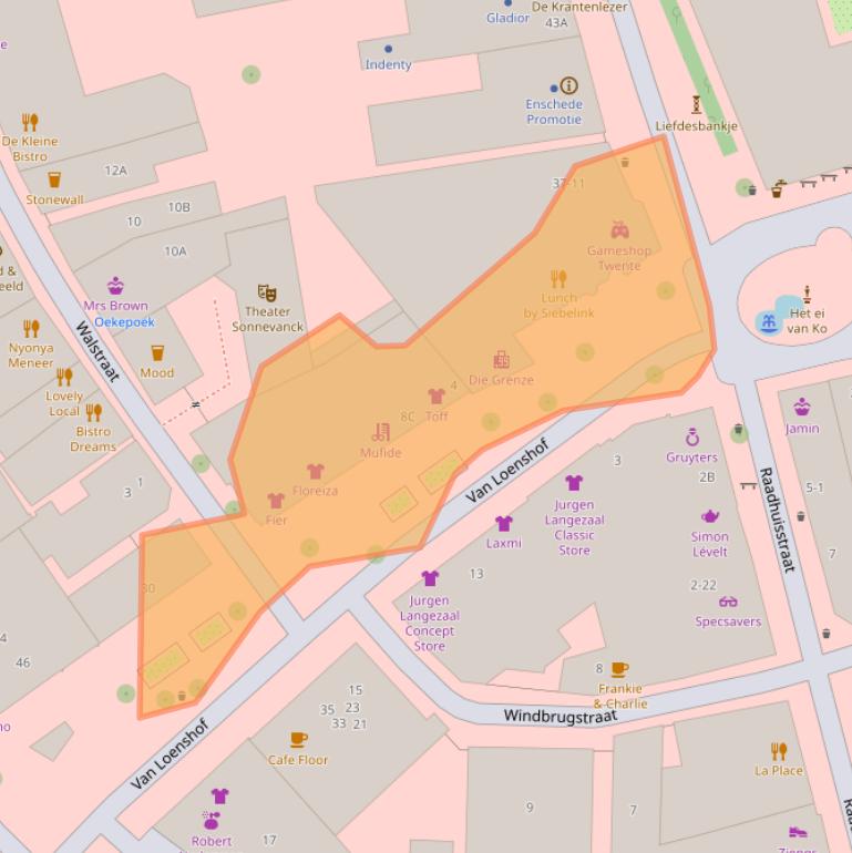 Kaart van postcodegebied 7511HG.