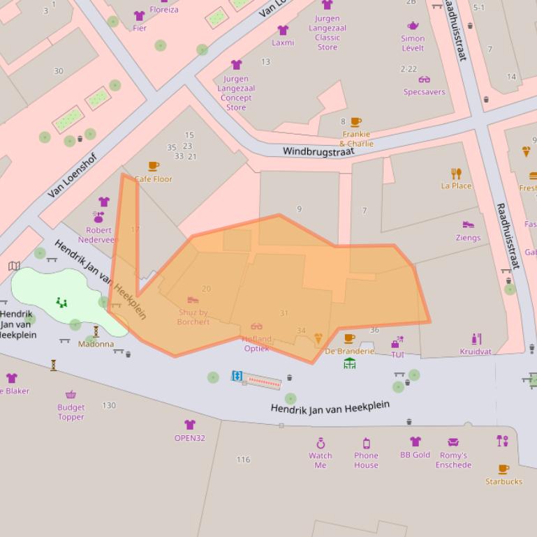 Kaart van postcodegebied 7511HM.