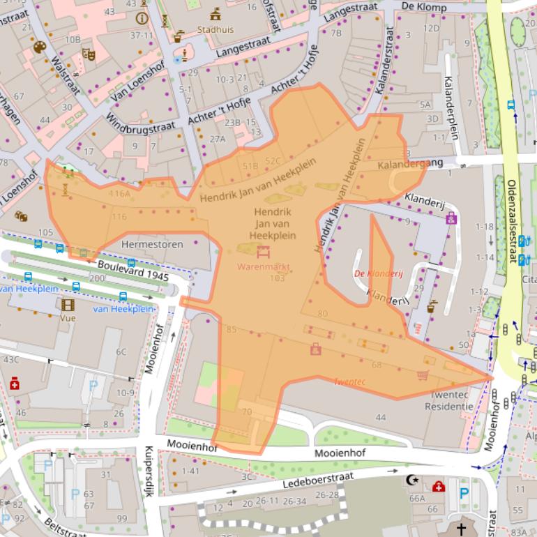 Kaart van postcodegebied 7511HN.