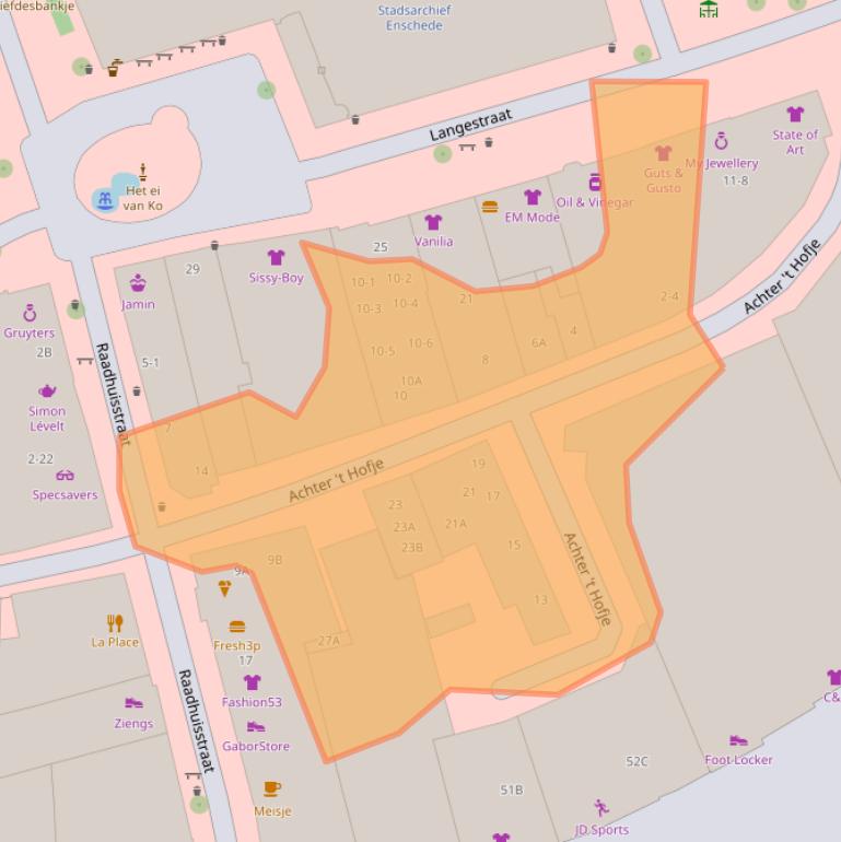 Kaart van postcodegebied 7511HP.