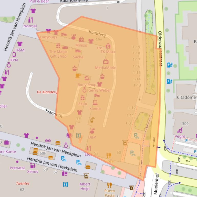 Kaart van postcodegebied 7511HS.