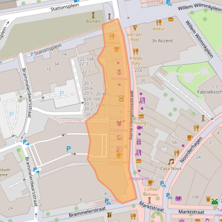 Kaart van postcodegebied 7511JA.