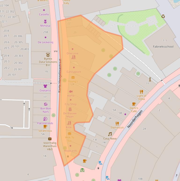 Kaart van postcodegebied 7511JB.