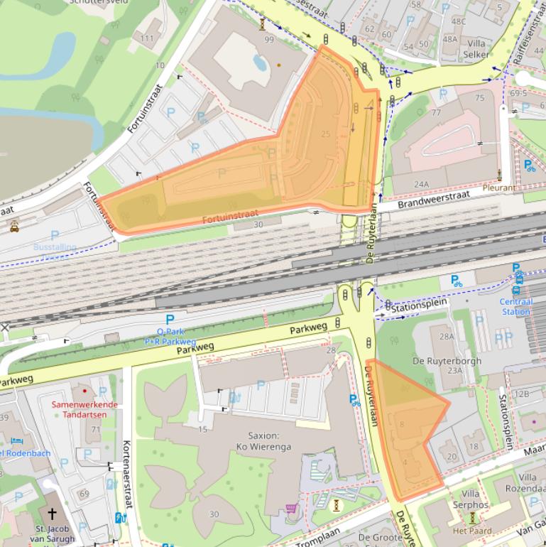 Kaart van postcodegebied 7511JH.