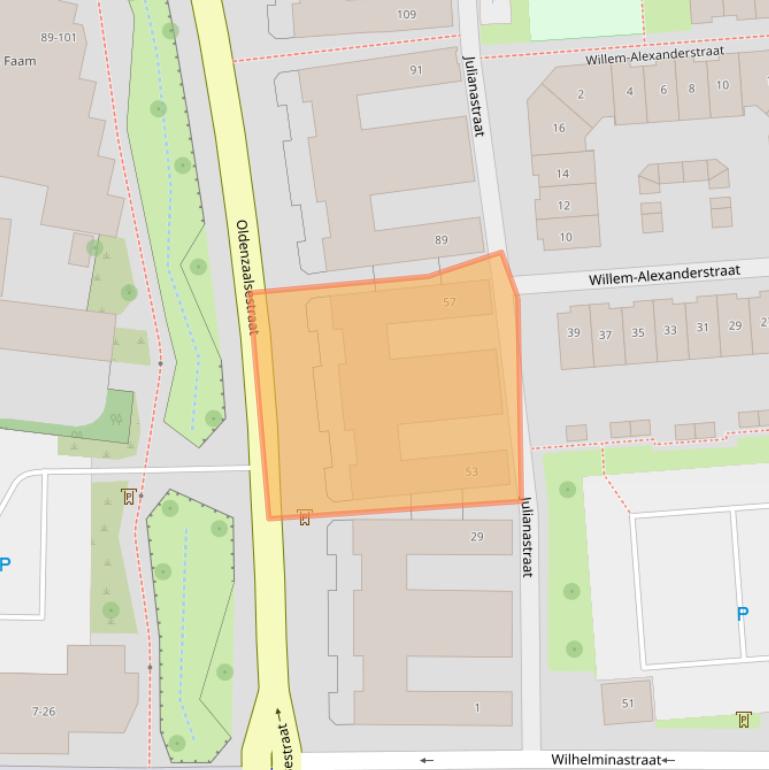 Kaart van postcodegebied 7511KC.