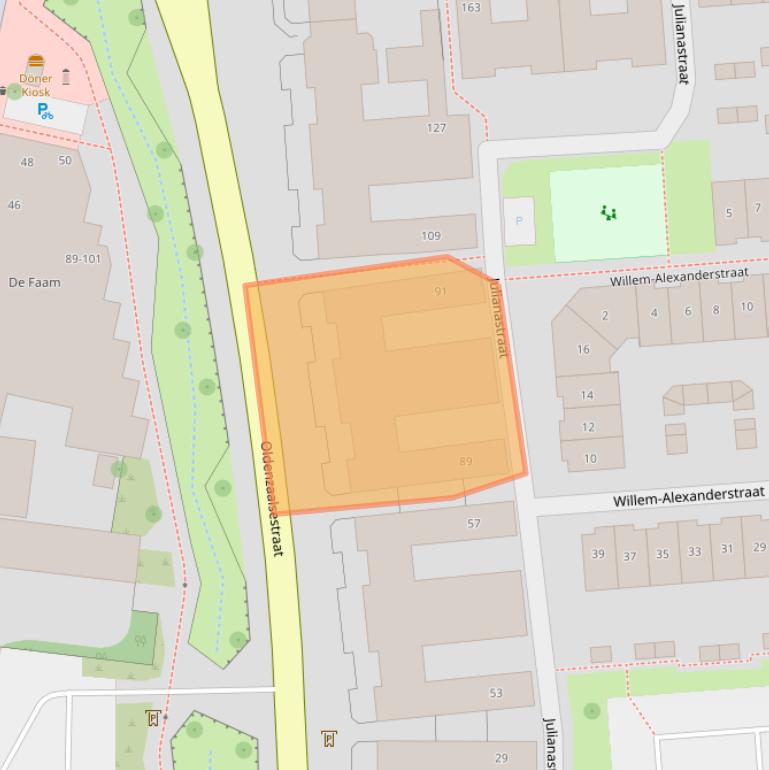 Kaart van postcodegebied 7511KD.