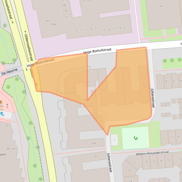 Kaart van postcodegebied 7511KG.