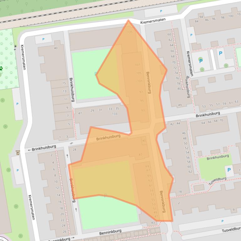 Kaart van postcodegebied 7511MC.