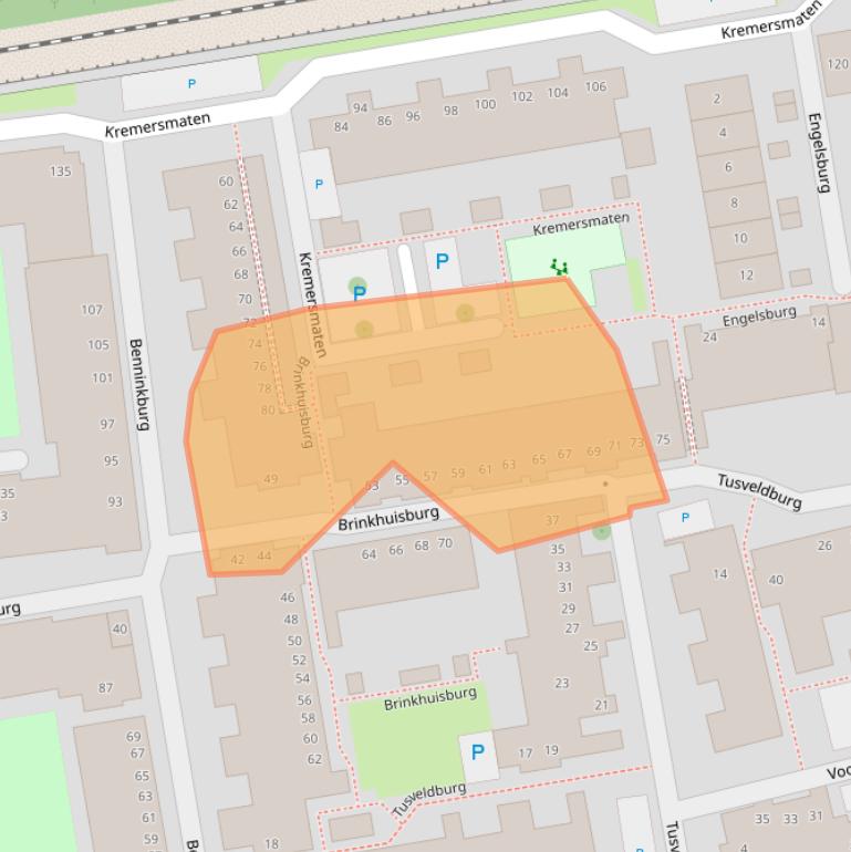 Kaart van postcodegebied 7511MK.