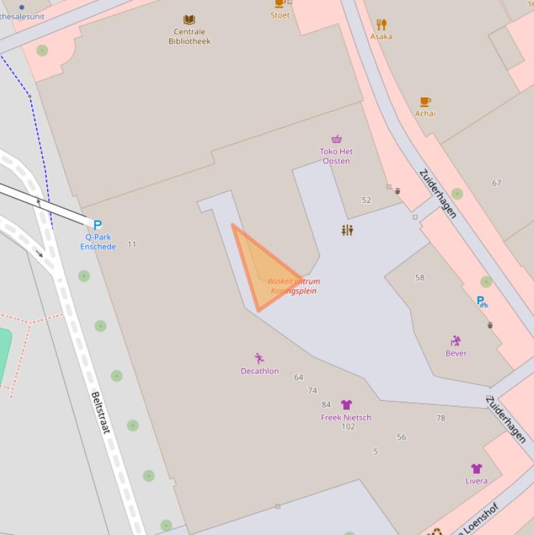 Kaart van postcodegebied 7511NG.