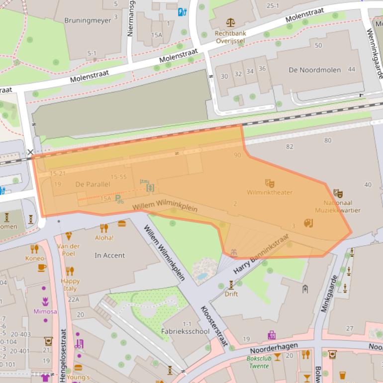 Kaart van postcodegebied 7511PG.