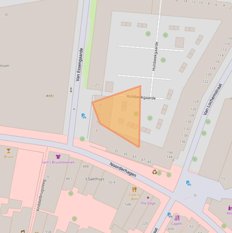 Kaart van postcodegebied 7511PL.