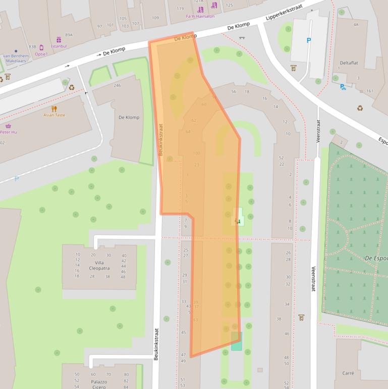 Kaart van postcodegebied 7511RH.