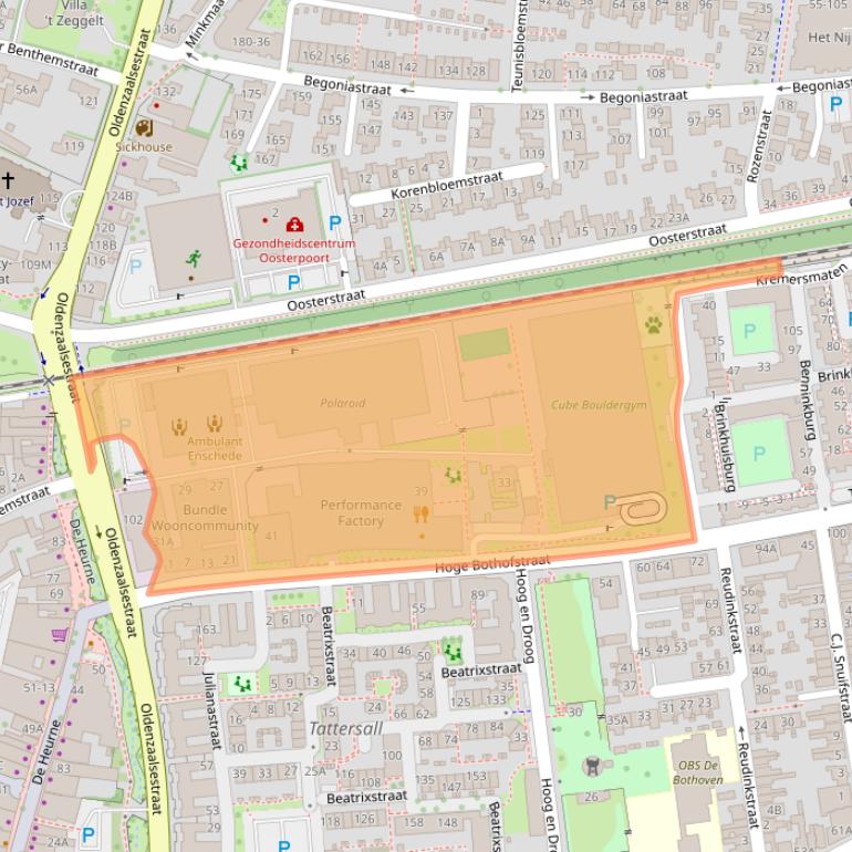 Kaart van postcodegebied 7511ZA.