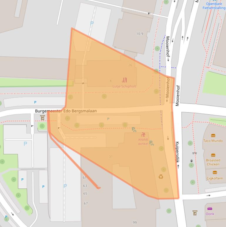 Kaart van postcodegebied 7512AD.