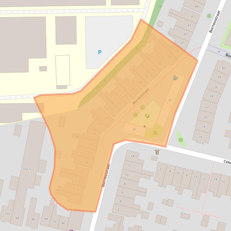 Kaart van postcodegebied 7512AH.