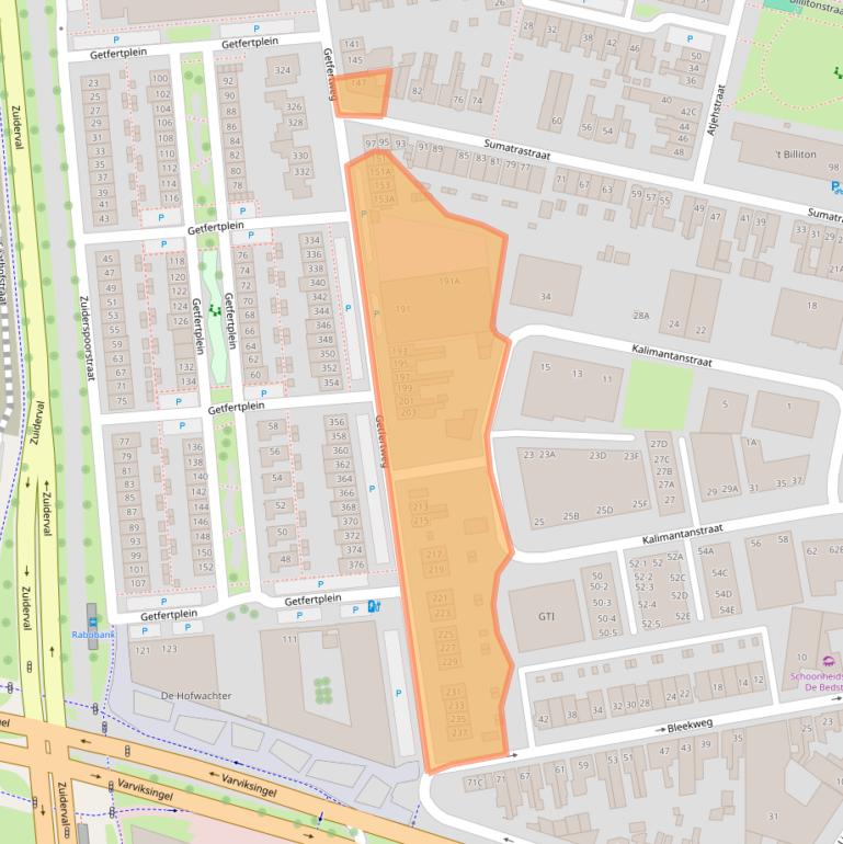 Kaart van postcodegebied 7512BC.