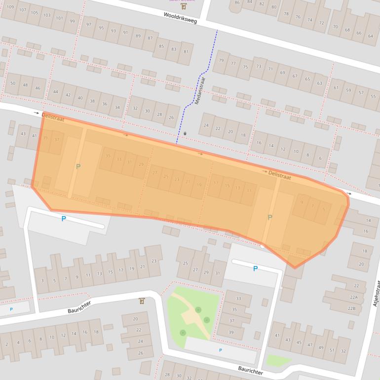 Kaart van postcodegebied 7512BK.