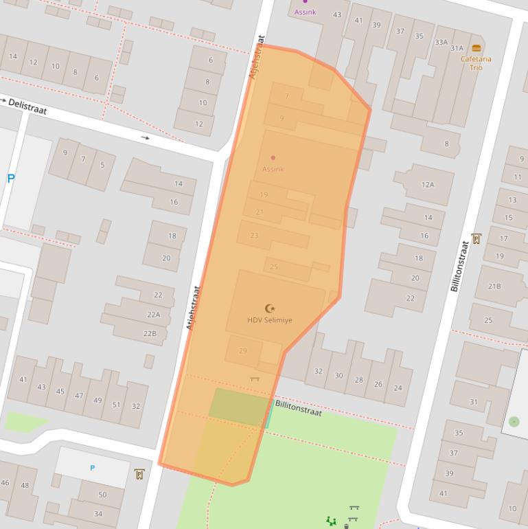 Kaart van postcodegebied 7512BP.