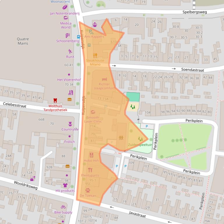 Kaart van postcodegebied 7512CB.