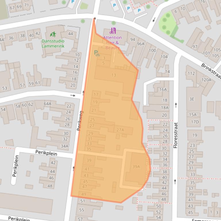 Kaart van postcodegebied 7512DM.