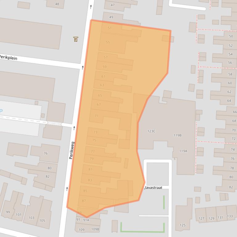 Kaart van postcodegebied 7512DN.