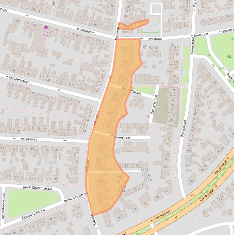 Kaart van postcodegebied 7512DP.