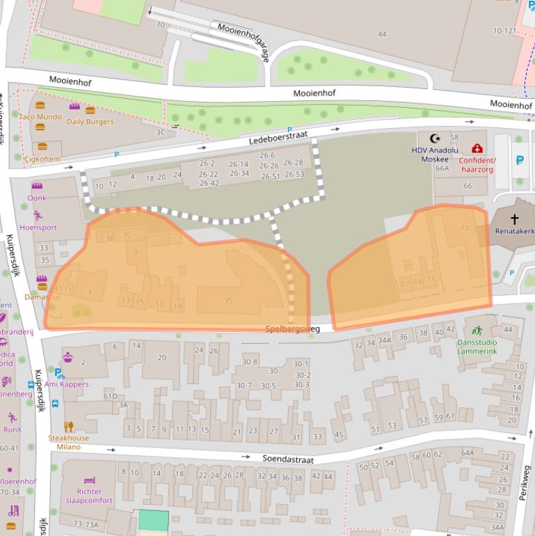 Kaart van postcodegebied 7512DX.