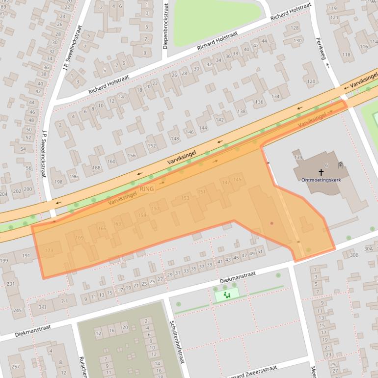 Kaart van postcodegebied 7512EL.