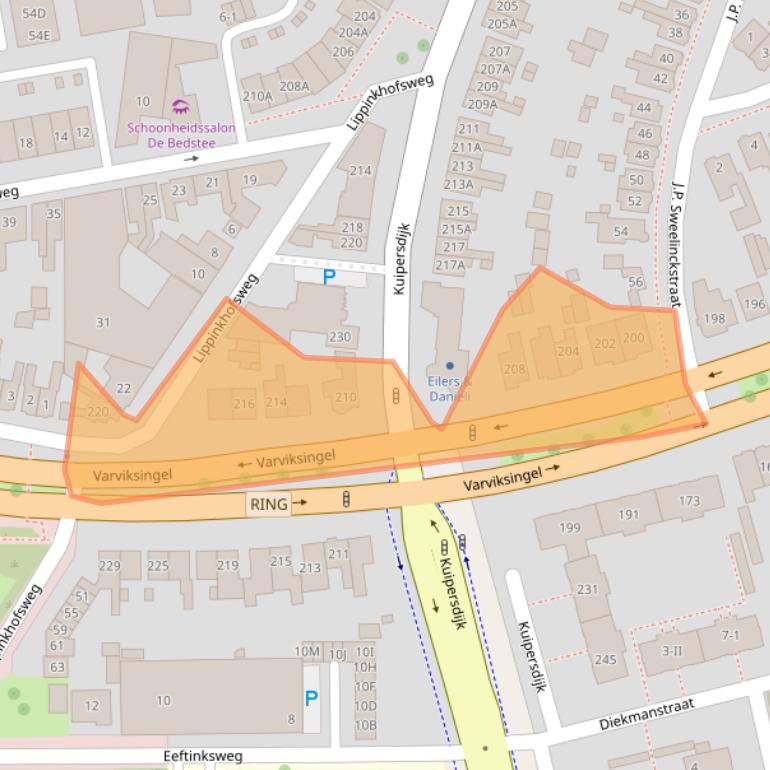 Kaart van postcodegebied 7512ET.
