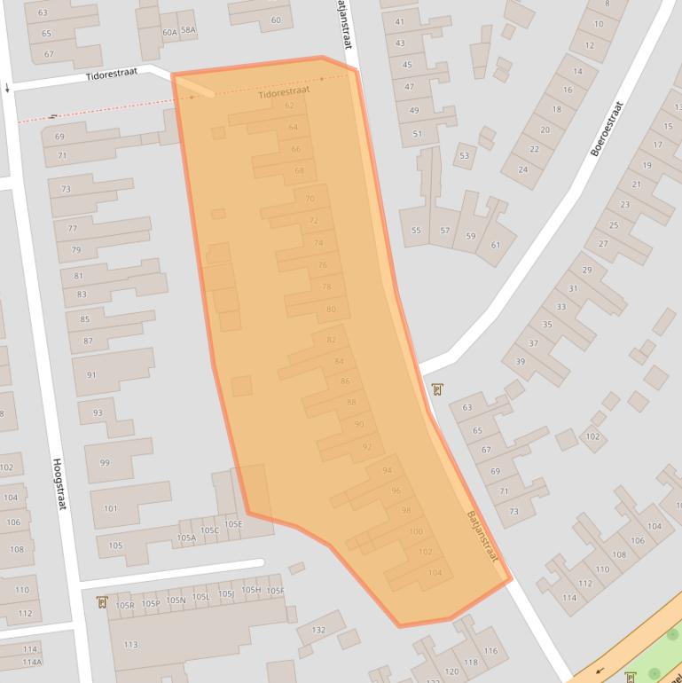 Kaart van postcodegebied 7512EZ.