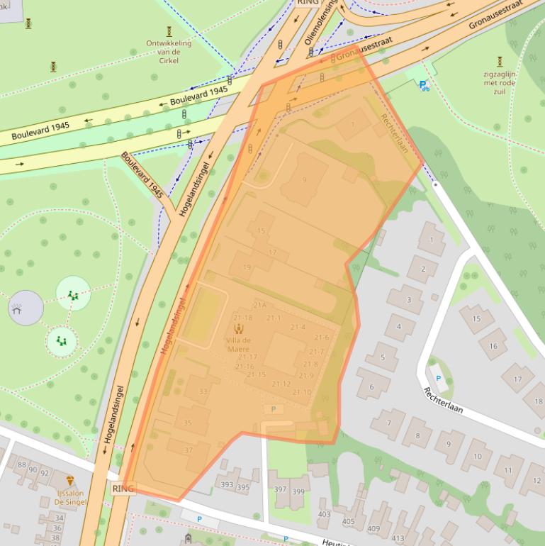 Kaart van postcodegebied 7512GA.