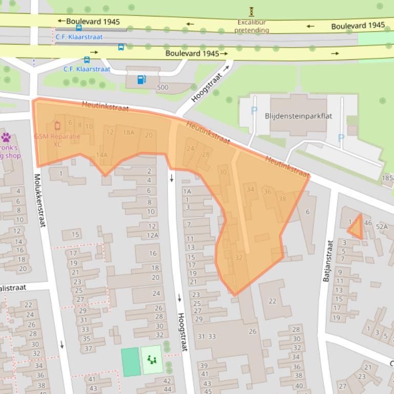 Kaart van postcodegebied 7512GM.