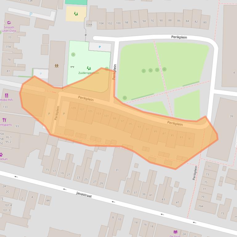 Kaart van postcodegebied 7512JB.