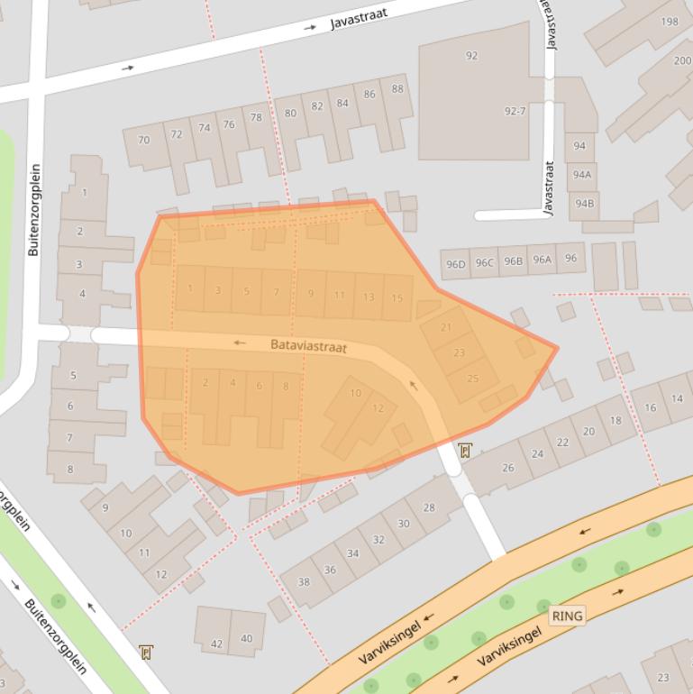 Kaart van postcodegebied 7512ZA.