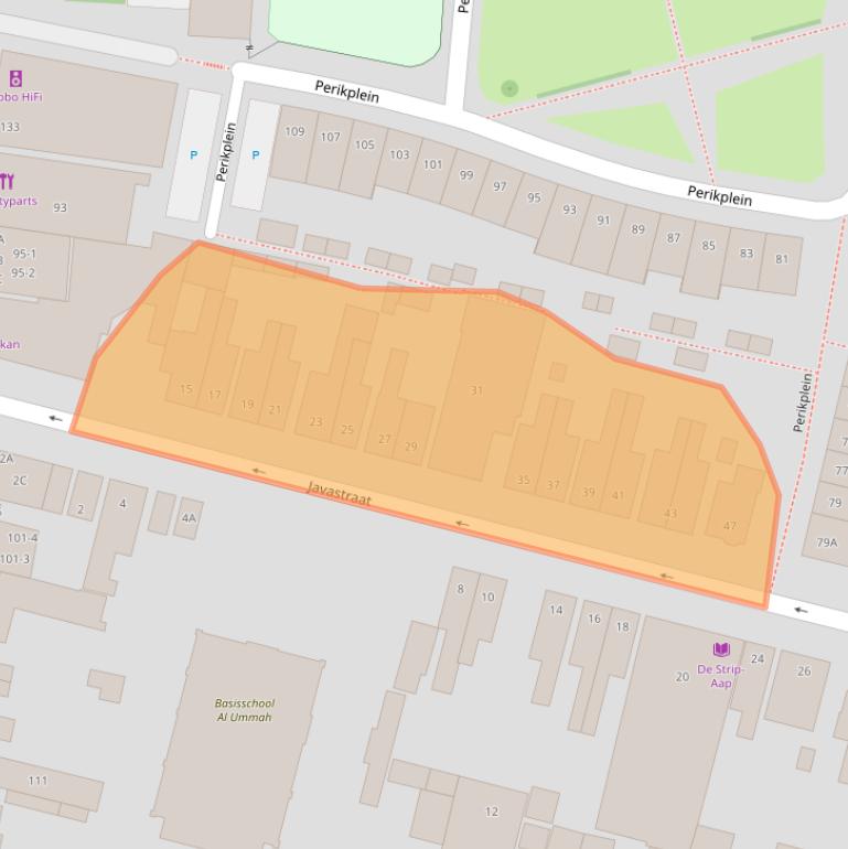 Kaart van postcodegebied 7512ZC.