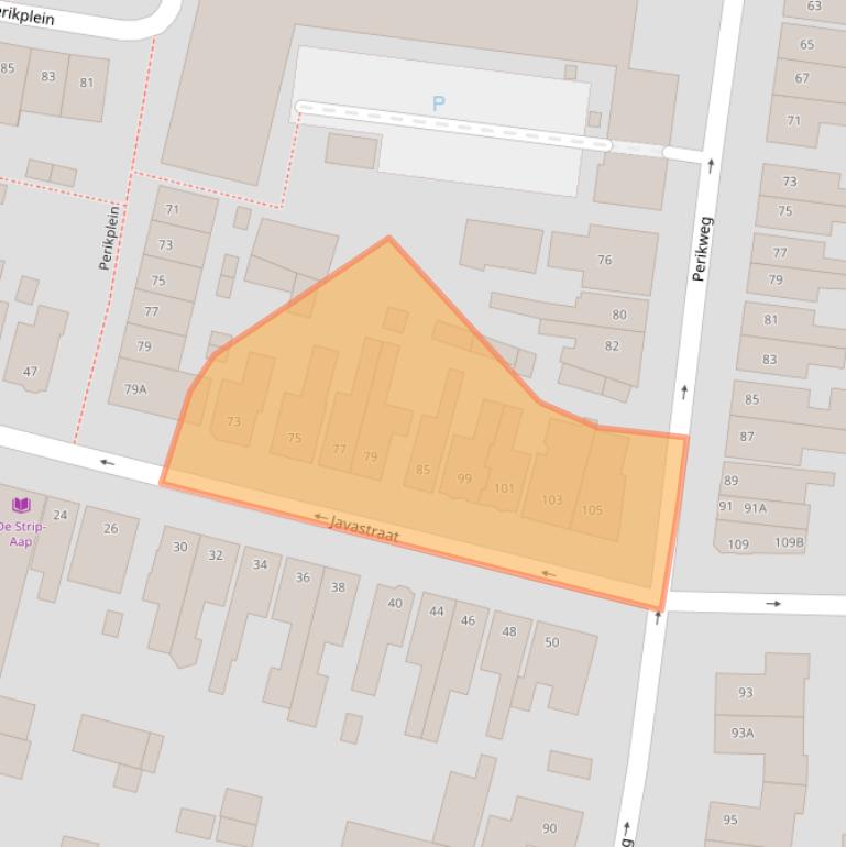 Kaart van postcodegebied 7512ZD.