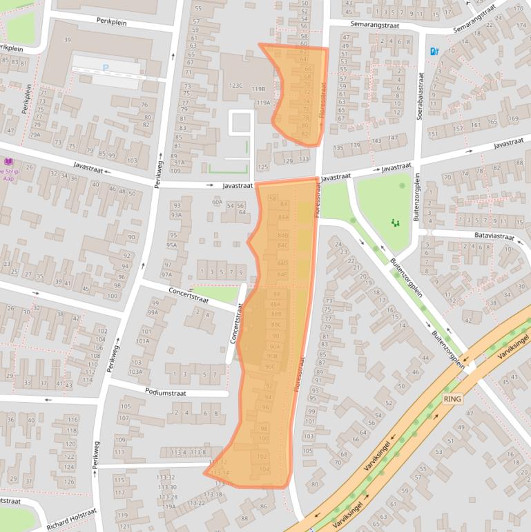 Kaart van postcodegebied 7512ZT.