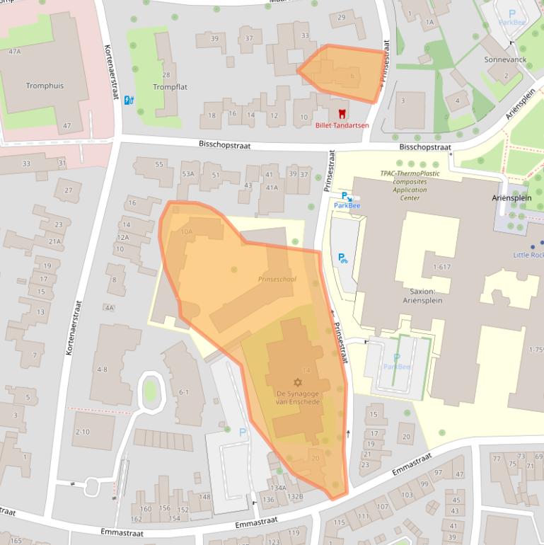 Kaart van postcodegebied 7513AL.