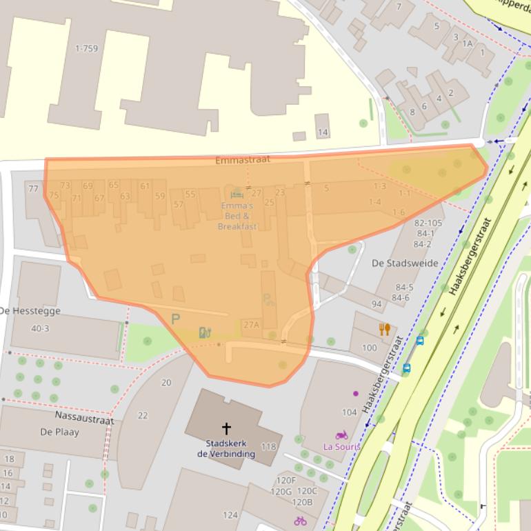 Kaart van postcodegebied 7513BA.