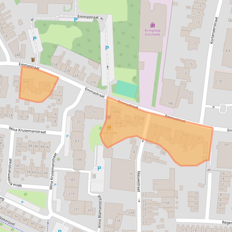 Kaart van postcodegebied 7513BC.
