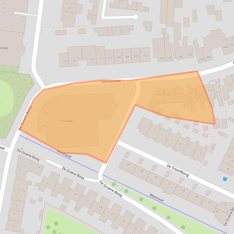 Kaart van postcodegebied 7513BE.
