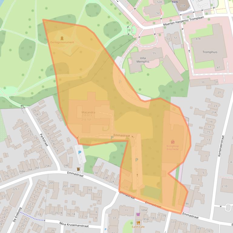 Kaart van postcodegebied 7513BH.