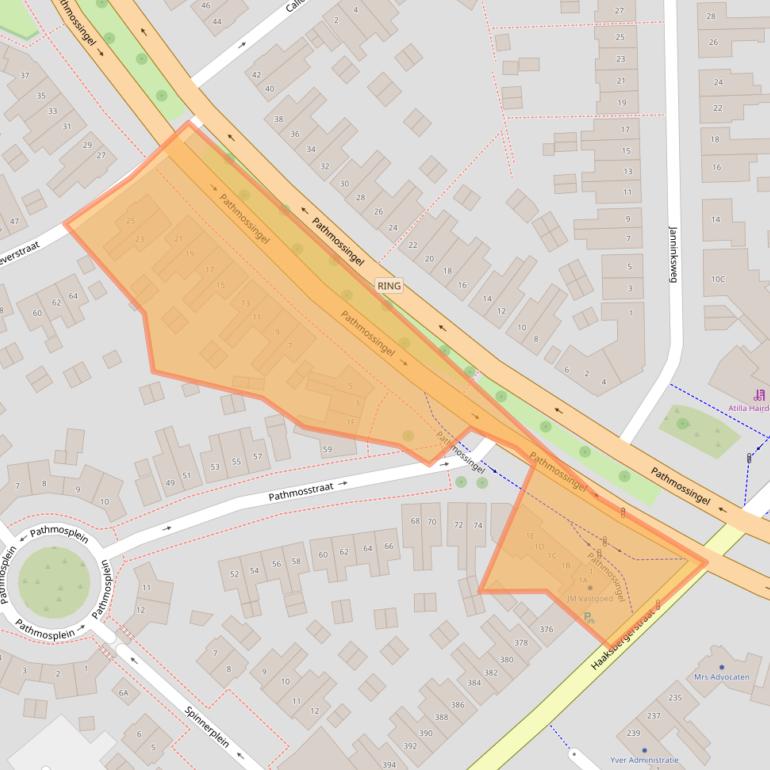 Kaart van postcodegebied 7513CA.