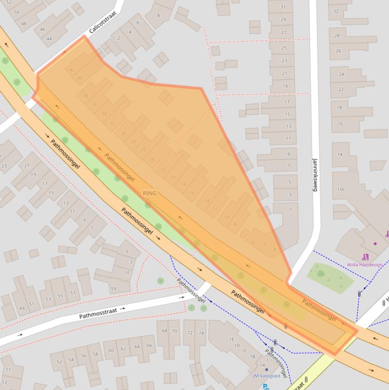 Kaart van postcodegebied 7513CH.