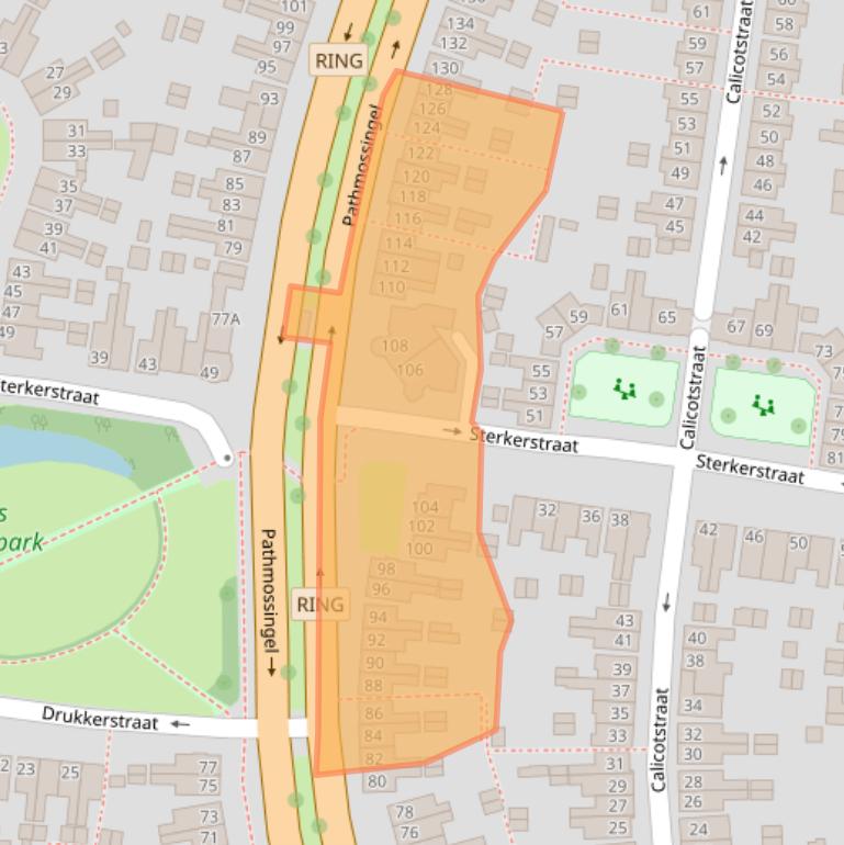 Kaart van postcodegebied 7513CK.