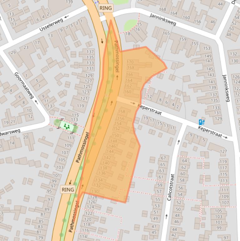 Kaart van postcodegebied 7513CL.