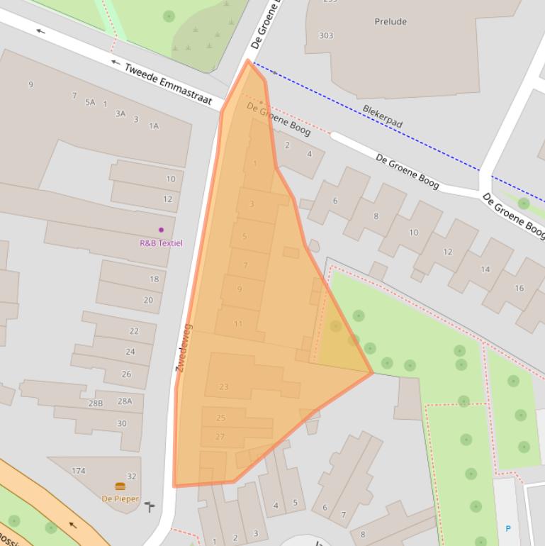 Kaart van postcodegebied 7513CV.