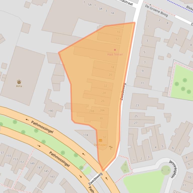Kaart van postcodegebied 7513CW.