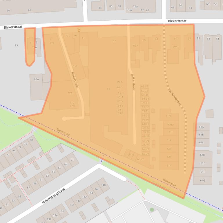 Kaart van postcodegebied 7513DS.